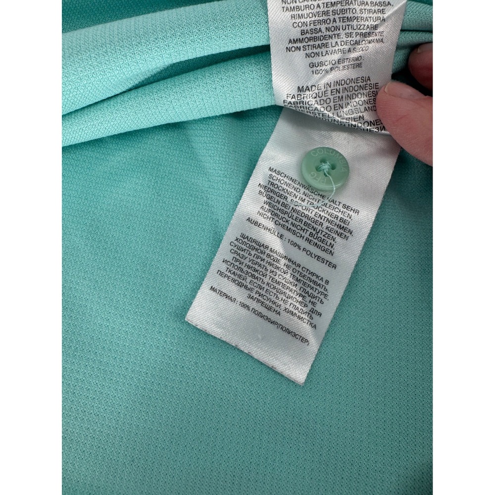 Columbia PFG Men's Aqua Blue Textured Polo Shirt XL/TG Fishing Outdoor - Picture 7 of 9
